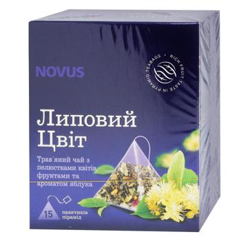 Чай травяной Novus Липовый цвет с фруктами, лепестками цветов и ароматом яблока 2г*15шт