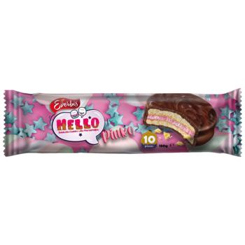 Печенье Everbis Hello Pinko с начинкой маршмелоу со вкусом клубники 180г - купить, цены на Эпицентр FOOD - фото 1