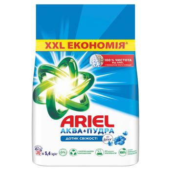 Стиральный порошок Ariel Аква-пудра Lenor Прикосновение свежести автомат 5,4кг - купить, цены на Идеал - фото 2