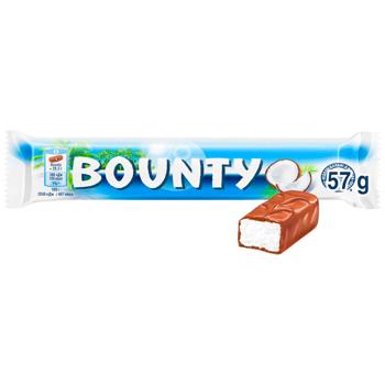 Батончик Bounty в молочно-шоколадній глазурі та кокосовою начинкою 57г - купити, ціни на Чудо Маркет - фото 1