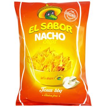 El Sabor Nacho Chips with Barbecue Flavor 100g