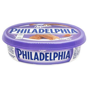 Крем-сыр Philadelphia с молочным шоколадом Milka 21,5% 175г - купить, цены на Идеал - фото 1