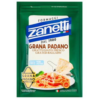 Zanetti Grana Padano Grated Cheese 32% 100g - buy, prices for Za Raz - photo 1