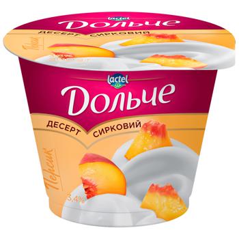 Dolce Peach Flavored Cottage Cheese Dessert 3.4% 200g - buy, prices for  - photo 1