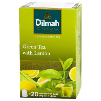 Чай зеленый Dilmah Лимон 20шт 1,5г