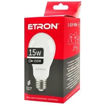 Лампа Etron світлодіодна A65 15W E27 4200K - купити, ціни на Cупермаркет "Харків" - фото 1