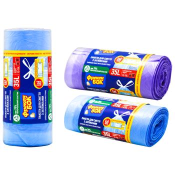 Freken Bok Standard Garbage Bags with Tightenings 35l 30pcs - buy, prices for Chudo Market - photo 1