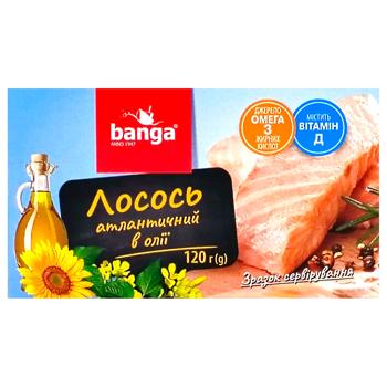 Лосось Banga атлантичний в олії 120г - купити, ціни на Grono - фото 1