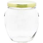 Банка ТО-100 стеклянная круглая с крышкой 1062мл