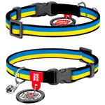 Нашийник для котів Waudog Nylon нейлоновий з QR-паспортом 20-30см/10мм з малюнком colors of freedom