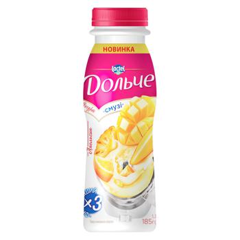 Dolce Smoothie Mango-Pineapple-Orange Yogurt 1.3% 185g - buy, prices for Supermarket "Kharkiv" - photo 1