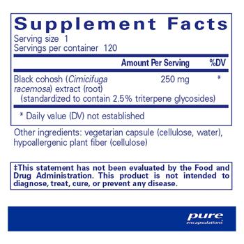 Pure Encapsulations Black Cohosh 2.5 250mg 120 capsules - buy, prices for Biotus - photo 2