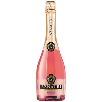 Aznauri Rose Semisweet Sparkling Wine 10-13.5% 0.75l - buy, prices for AlcoHub - photo 1