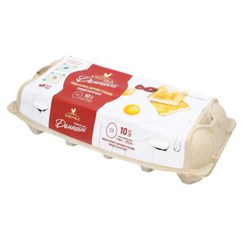 Kvochka Homemade Chicken Eggs C0 10pcs - buy, prices for Ideal - photo 1