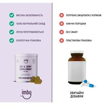 Добавка пищевая для собак Imby Hip&Joint Supplement для поддержания здоровья суставов 270г - купить, цены на MasterZoo - фото 3