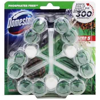 Domestos Power 5 Fresh Pine Needles Toilet Block 3pcs*55g - buy, prices for Supermarket "Kharkiv" - photo 1