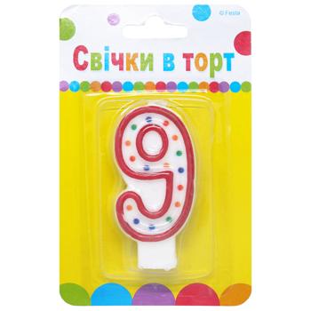 Свічка Party Favors 9 - купити, ціни на КОСМОС - фото 1