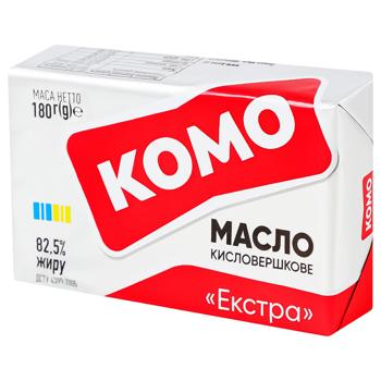 Масло Комо Крестьянское кислосливочное 82,5% 180г