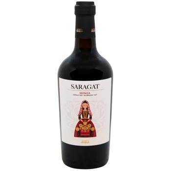 Вино Saragat Monica Isola dei Nuraghi червоне сухе 14% 0,75л