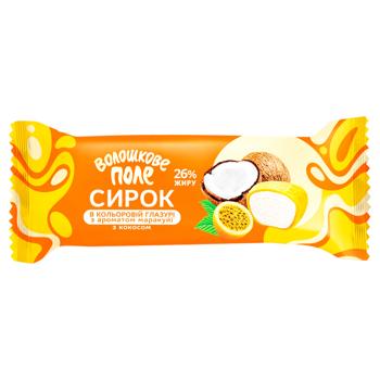 Voloshkove Pole Passion Fruit-Coconut Glazed Curd Snack 26% 36g - buy, prices for MegaMarket - photo 1