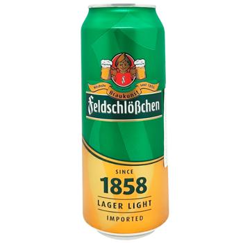 Пиво Feldschlobchen Pale Light Lager світле 0,5л - купити, ціни на Cупермаркет "Харків" - фото 1