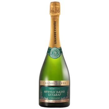 Вино игристое Французский Бульвар Grande Cuvee белое полусладкое 10,5-13,5% 0,75л - купить, цены на МегаМаркет - фото 1