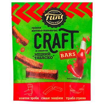Грінки Flint Craft Bars зі смаком Міцний табаско 80г - купити, ціни на ЕКО Маркет - фото 1