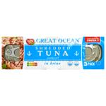 Тунець Great Ocean подрібнений у власному соку 3х85мл