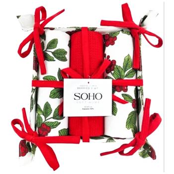 Soho Berries Set of Kitchen Towels 40x60cm 3pcs