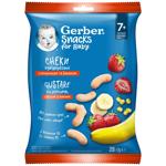 Палочки кукурузные Gerber с клубникой и бананом 28г