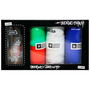Underwood Brewery Culture Tasting Middle Set Unfiltered Beer Set 3pcs*0.33l + Glass - buy, prices for WINETIME - photo 3