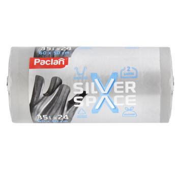 Paclan Silver Space MultiTop Garbage Bags 24pcs*35l - buy, prices for MegaMarket - photo 1