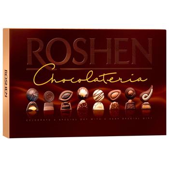 Цукерки Roshen Chocolateria Шоколад та праліне 194г - купити, ціни на КОСМОС - фото 1