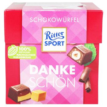 Конфеты Ritter Sport Schokowürfel Dankeschön! ассорти 176г - купить, цены на КОСМОС - фото 3