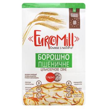 Борошно EuroMill пшеничне цільнозернове сіяне 1кг