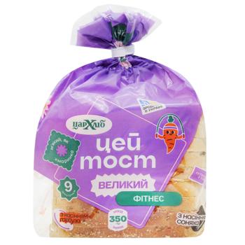 Хліб Цар Хліб Цей тост великий фітнес нарізаний 350г - купити, ціни на NOVUS - фото 1