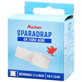 Auchan Plaster on Breathable Fabric Base 2.5cm x 5m - buy, prices for Auchan - photo 1