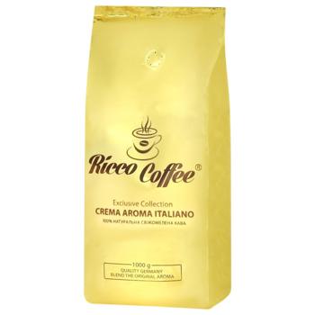 Ricco Coffee Crema Aroma Italiano Coffee Beans 1kg - buy, prices for COSMOS - photo 1