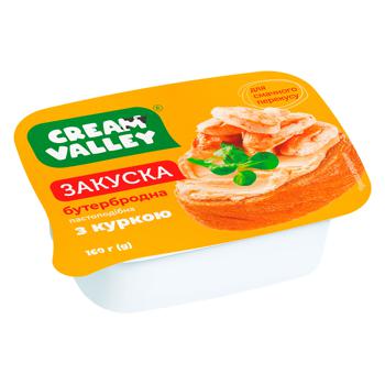 Закуска бутербродная Cream Valley пастообразная с курицей 160г - купить, цены на Auchan - фото 2