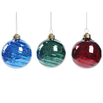 Actuel Spider Web Effect Christmas Tree Ball 8cm in assortment