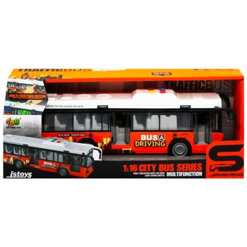 Іграшка CARS S Автобус /Тролейбус 1:16 (інерція, звук, світло, двері відчиняються) - купить, цены на Auchan - фото 2