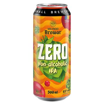 Volynski Browar Zero IPA Non-Alcoholic Unfiltered Light Beer 0.5l - buy, prices for NOVUS - photo 1
