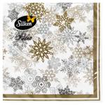 Серветки столові Silken Блискучі сніжинки 3-шарові 33*33см 18шт
