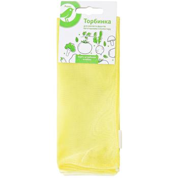 Сумка Auchan для овощей и фруктов многократная из полиэстера 30*37см