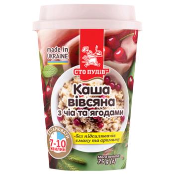 Sto Pudiv Oatmeal with Chia and Berries 75g - buy, prices for Chudo Market - photo 1