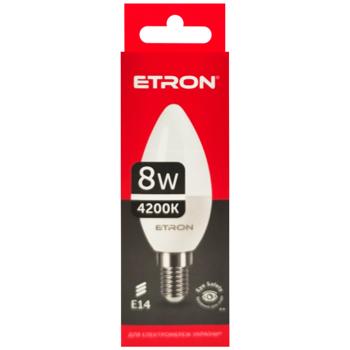 Etron LED Bulb C37 8W E14 4200K - buy, prices for Supermarket "Kharkiv" - photo 3