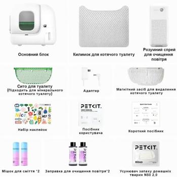 Туалет для кошек Petkit Pura Max 2 Self-Cleaning Cat Litter Box автоматический самоочищающийся 60х58х53см - купить, цены на MasterZoo - фото 3