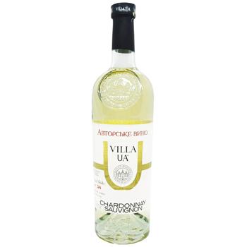 Villa UA Chardonnay Sauvignon Author's Dry White Wine 9.5-14% 0.75l - buy, prices for Tavria V - photo 1