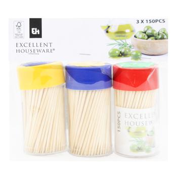 Excellent Houseware Toothpicks 3*150pcs - buy, prices for NOVUS - photo 1