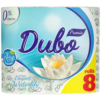 Туалетная бумага Диво Premio Elegant Waterlily белая 3-слойная 8шт - купить, цены на МегаМаркет - фото 1